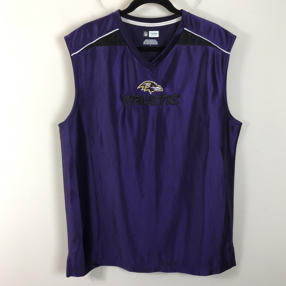 Vintage Baltimore Ravens NFL Team Apparel Tank Top Men's Sz L Purple Football